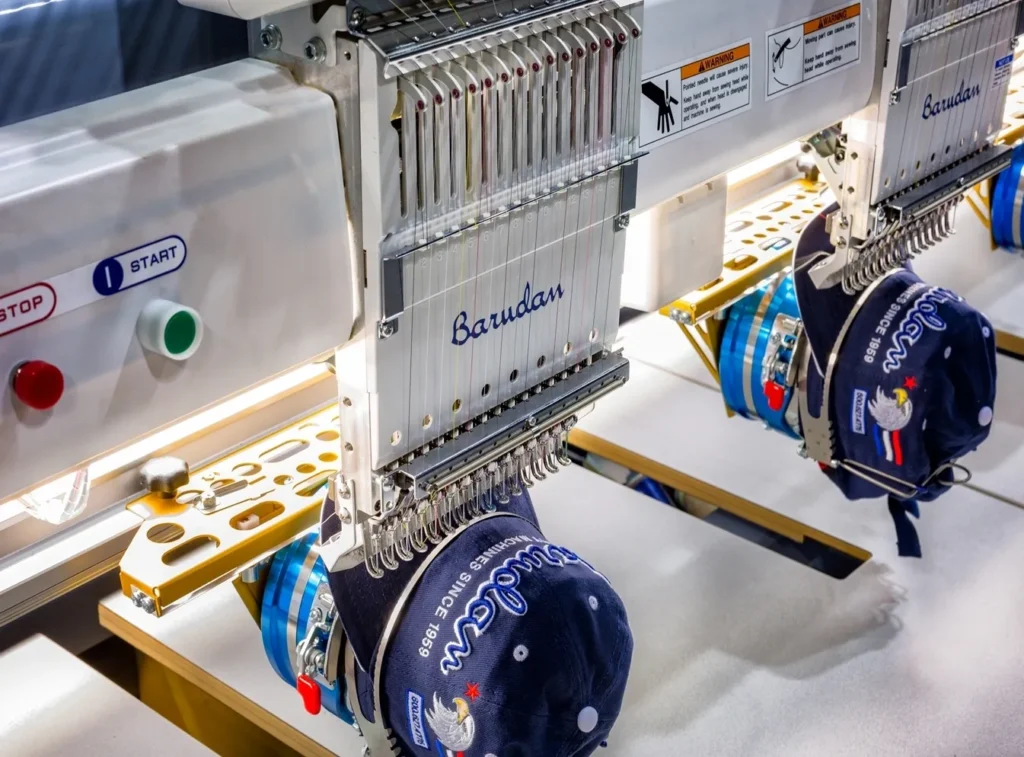 Barudan multi-head embroidery machine